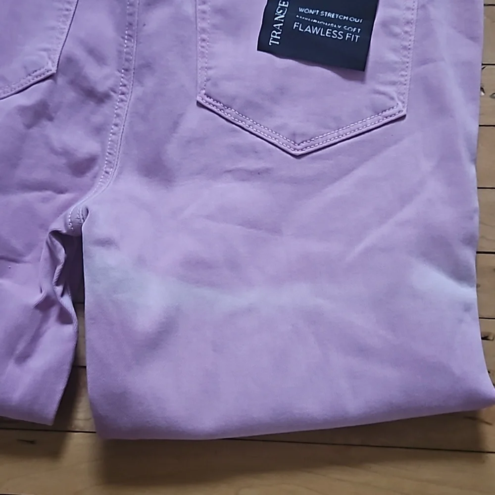 Paige Womens Transcend Verdugo Ankle Jeans Mid Rise Ultra Skinny Light Orchid 29 - Picture 5 of 5
